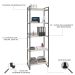 Estante para Livros 5 Prateleiras Snow 8393  - Compace