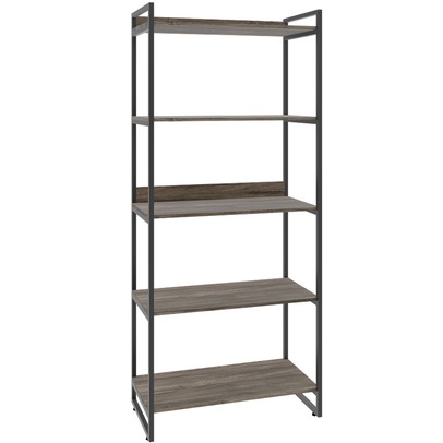 Estante para Livros 5 Prateleiras Carvalho Dark 8394 - Compace