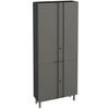 Armário Multiuso em Aço Multibox 4 Portas Cinza/Preto - Telasul