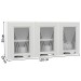 Armário Aéreo de Cozinha em Aço Star New 3 Portas com Vidro Branco - Telasul