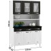 Cozinhade Aço  Compacta Star New 6 Portas 3 Gavetas Branco/Preto - Telasul