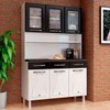 Cozinhade Aço  Compacta Star New 6 Portas 3 Gavetas Branco/Preto - Telasul