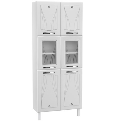 Paneleiros Star New 6 Portas com Vidro Branco - Telasul