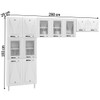 Cozinha Compacta Star New 11 Portas com Vidro Branco - Telasul