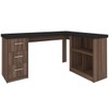Mesa para Escritório Mali 3 Gavetas Preto/Ipê - Artany
