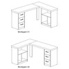 Mesa para Escritório Mali 3 Gavetas Preto/Ipê - Artany