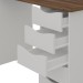 Mesa para Escritório Due 10 Gavetas Nogal/Branco - Artany Móveis