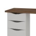 Mesa para Escritório Due 10 Gavetas Nogal/Branco - Artany Móveis