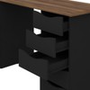 Mesa para Escritório Due 10 Gavetas Nogal/Preto - Artany Móveis