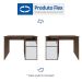 Mesa Escrivaninha Hall 1 Porta 1 Gaveta Ipê/Branco - Artany