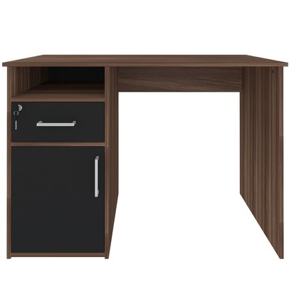 Mesa Escrivaninha Hall 1 Porta 1 Gaveta Ipê/Preto - Artany