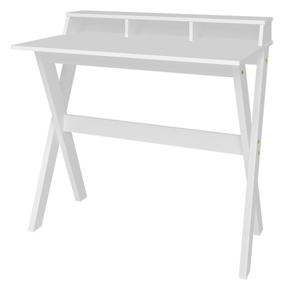 Mesa Escrivaninha Itália 3 Nichos Branco - Artany