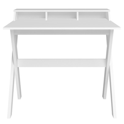 Mesa Escrivaninha Itália 3 Nichos Branco - Artany