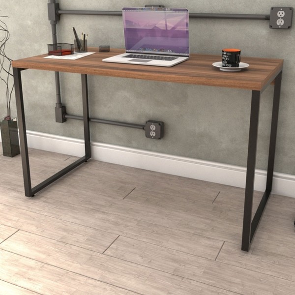 Mesa Escrivaninha Office Kuadra Nogal 8395 - Compace