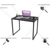 Mesa Escrivaninha Office Kuadra ônix 8395 - Compace