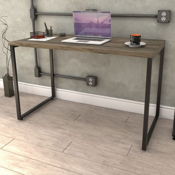 Mesa Escrivaninha Office Kuadra Carvalho Dark 8395 - Compace