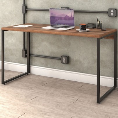 Mesa para Escritório Office Kuadra Nogal 8397 - Compace