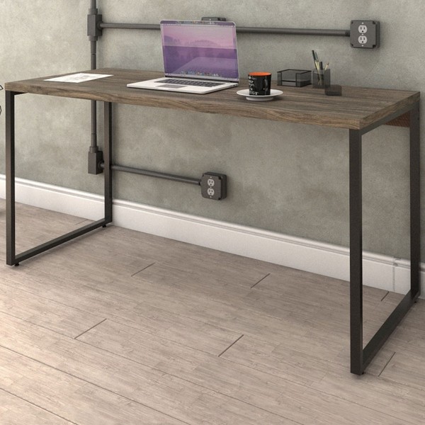 Mesa para Escritório Kuadra Carvalho Dark 141 - Compace