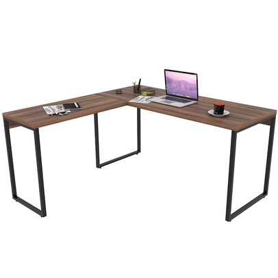 Mesa para Escritório Angular Kuadra Nogal - Compace