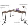 Mesa para Escritório Angular Kuadra Nogal - Compace