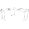 Mesa para Escritório Angular Kuadra Nogal - Compace