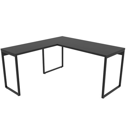 Mesa para Escritório Angular Kuadra ônix - Compace