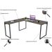 Mesa para Escritório Angular Kuadra Carvalho Dark - Compace