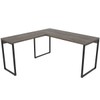 Mesa para Escritório Angular Kuadra Carvalho Dark - Compace