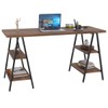 Mesa para Escritório Kuadra 4 Prateleiras Nogal - Compace