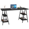 Mesa para Escritório Kuadra 4 Prateleiras ônix - Compace