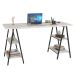 Mesa para Escritório Kuadra 4 Prateleiras Snow - Compace