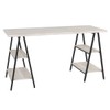 Mesa para Escritório Kuadra 4 Prateleiras Snow - Compace