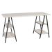 Mesa para Escritório Kuadra 4 Prateleiras Snow - Compace