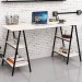 Mesa para Escritório Kuadra 4 Prateleiras Snow - Compace