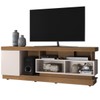 Rack para TV Até 70 Polegadas Tijuca 1 Porta Natura Real/Off White - Colibri Móveis