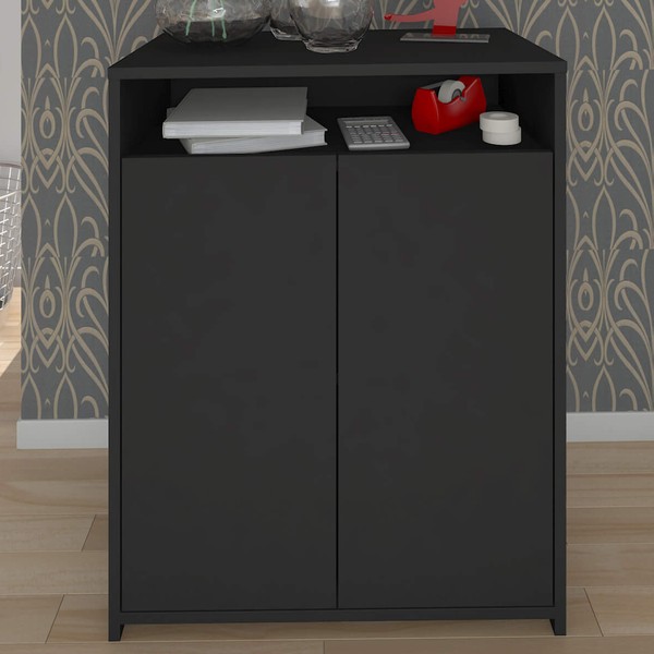 Armário para Escritório Cool 2 Portas Preto - Artany