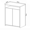 Armário para Escritório Cool 2 Portas Preto - Artany