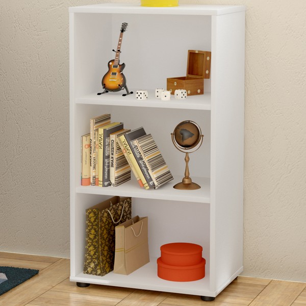 Estante para Livros Clean 2 Prateleiras Branco 005319 - Artany