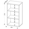Estante para Livros Clean 2 Prateleiras Branco 005319 - Artany