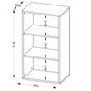 Estante para Livros Clean 2 Prateleiras Preto 005324 - Artany