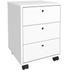 Gaveteiro com Rodízios New 3 Gavetas Branco - Artany