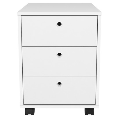 Gaveteiro com Rodízios New 3 Gavetas Branco - Artany