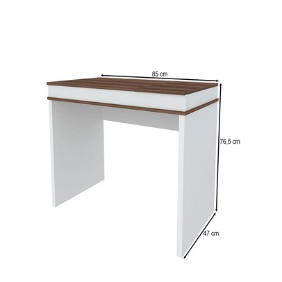 Mesa Escrivaninha Mind 2 Portas Ipê/Branco - Artany