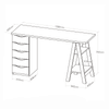 Mesa Escrivaninha Spirit Ii 5 Gavetas Nogal/Branco - Artany