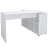 Mesa Escrivaninha com Armário Nero Ii 8 Nichos Branco - Artany