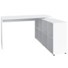 Mesa Escrivaninha com Armário Nero Ii 8 Nichos Branco - Artany