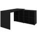 Mesa Escrivaninha com Armário Nero Ii 8 Nichos Preto - Artany