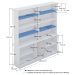Estante para Livros 9 Portas 8 Prateleiras Branco 127612 - Foscarini