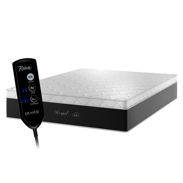 Colchão Casal Terapêutico com Massageador  1,38x1,88x33cm Royal Black - Vian