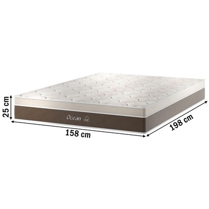 Colchão Queen Size Terapêutico com Massageador 1,58x1,98 Ocean Nude - Vian